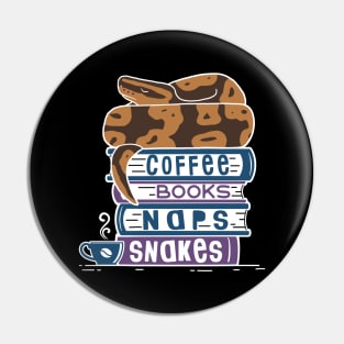 Ball Python Coffee Books Naps Snakes Pin