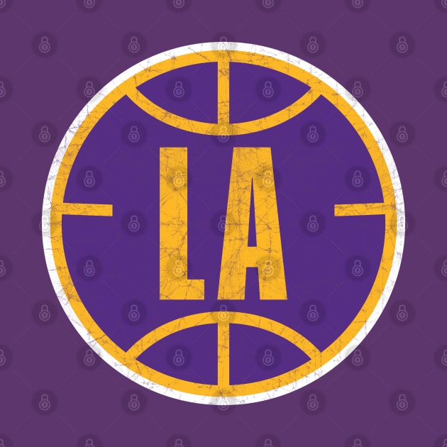 Los Angeles Vintage Basketball by WalkDesigns