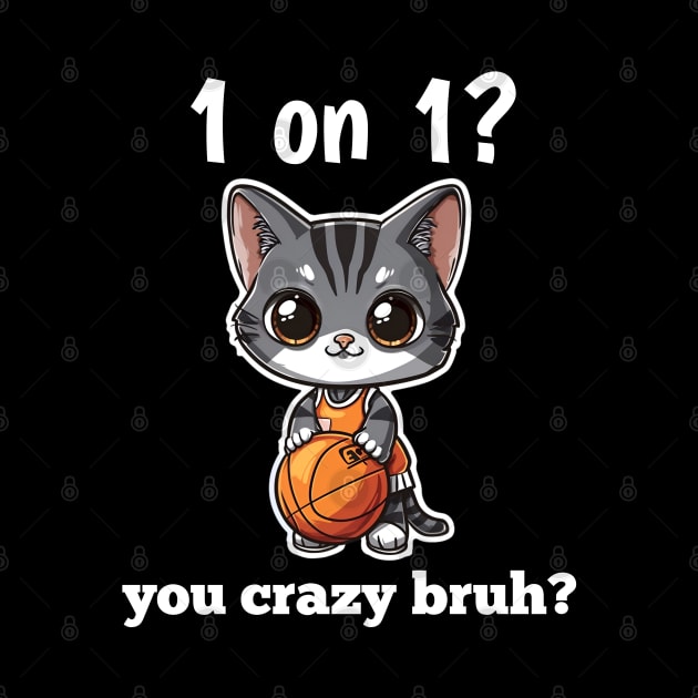 Funny Basketball Cat by MaystarUniverse