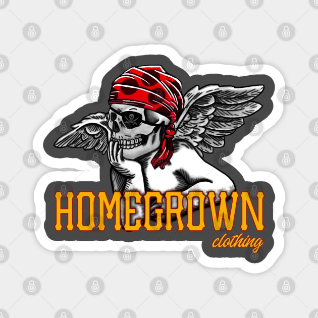 Homegrown Pirate Skull Angel Logo Magnet by HomegrownClothing