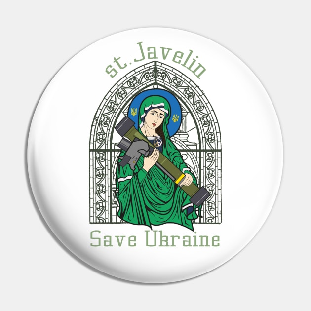 Saint Javelin protect Ukraine Pin by Myartstor 