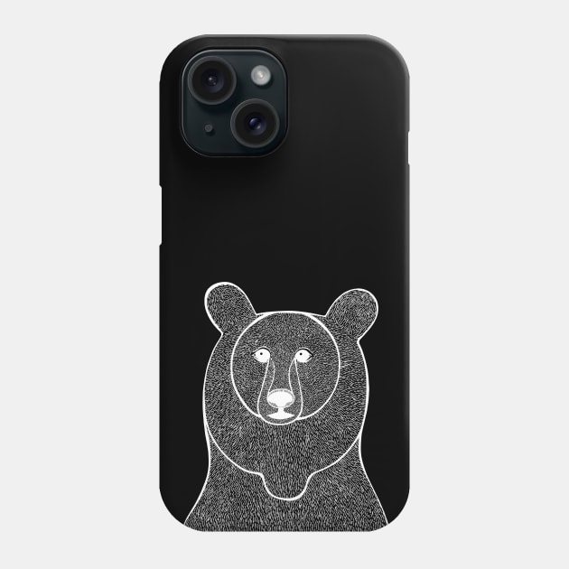 Grizzly Bear - detailed animal lovers drawing Phone Case by Green Paladin