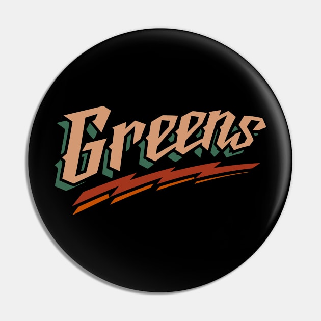 Greens vintade racing style logo Pin by SpaceWiz95