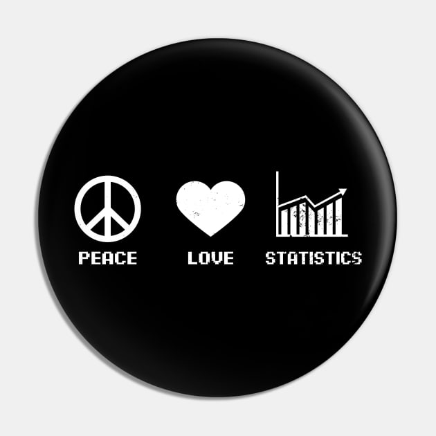 Data Analyst Shirt | Peace Love Statistics Gift Pin by Gawkclothing