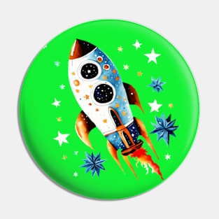 Space rocket Pin