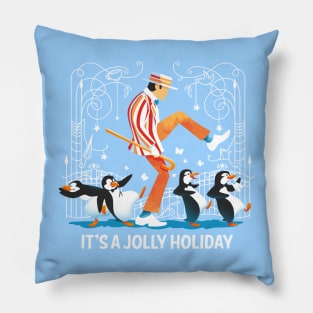 It's a jolly holiday! - cute penguin Pillow