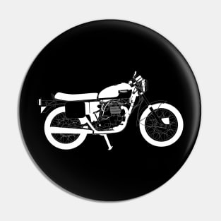 Triumph Bonneville White Outline Pin