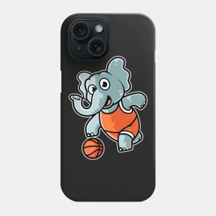 Elephant Basketball Game Day Funny Team Sports B-ball print Phone Case