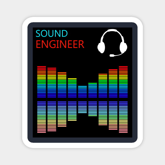 Best design sound engineer audio engineering Magnet by PrisDesign99