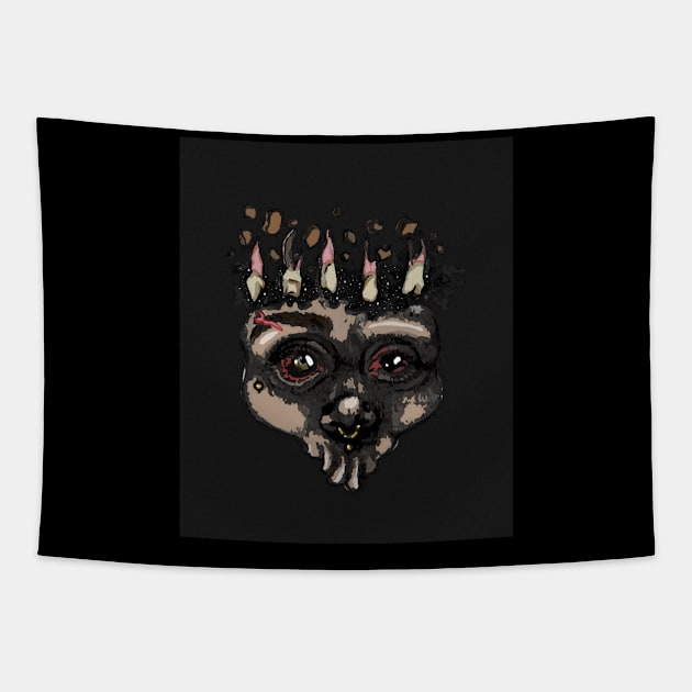 Gritty Head Tapestry by lexcutler97