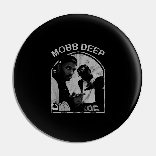 mobb deep// black white design T-Shirt Pin by YukieapparelShop