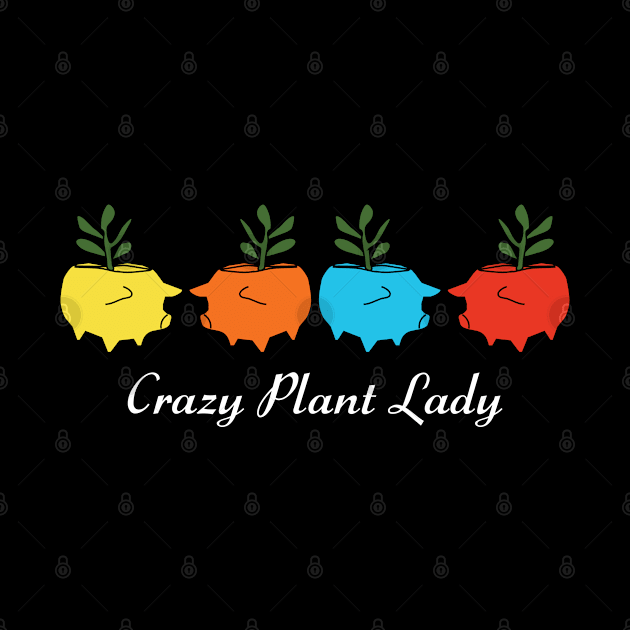 Crazy Plant Lady Pig Planter by FruitflyPie