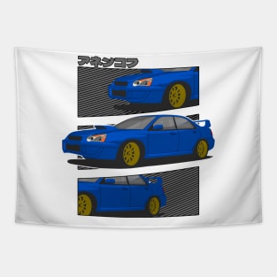 Blue Subaru Impreza WRX STI Tapestry