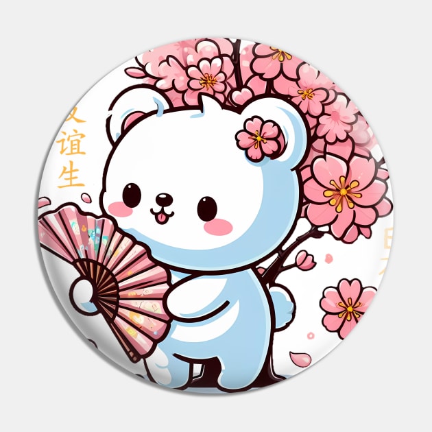 a japanese white cat with an uchiwa Pin by IA.PICTURE