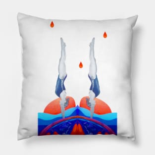 Art Deco Divers Pillow