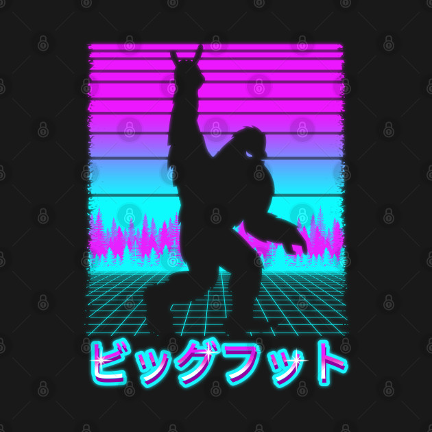 Discover Retro Bigfoot - Japanese Vaporwave Aesthetic - Japanese Vaporwave - T-Shirt