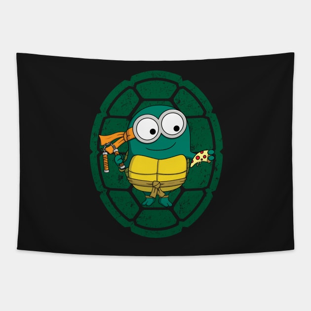 Minion Turtle Michelangelo Tapestry by KAdesignz