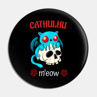 Cthulhu Cat Funny Horror Kawaii Cathulhu M'Eow Pin