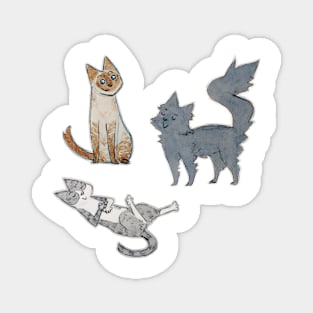 Cat pattern green Magnet