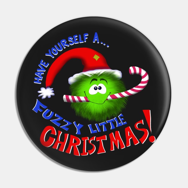 Fuzzy Christmas Pin by wolfmanjaq