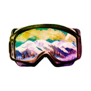 Cool snowboard goggles, vintage skiing goggles, Retro ski gift T-Shirt