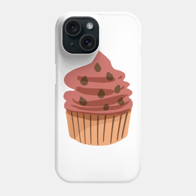 Chocolate cupcake cute graphic cooking sweet pastel style Phone Case by meisanmui