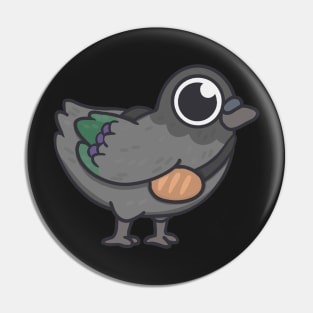 Pidgin with bread bag Pin