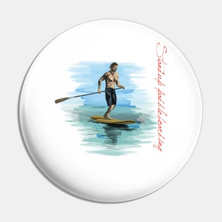 Standup paddleboarding Pin