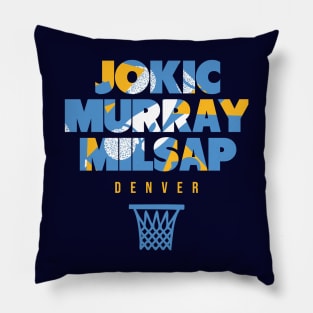 Denver Basketball Trio Pillow