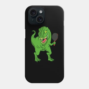 Cartoon dinosaur playing table tennis Phone Case