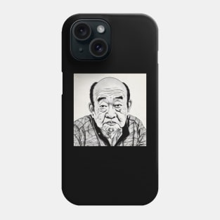 Portrait of old asian man Phone Case