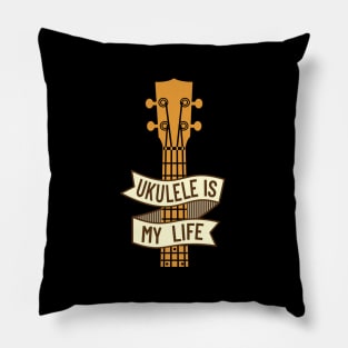 Ukulele is My Life Ukulele Headstock Pillow