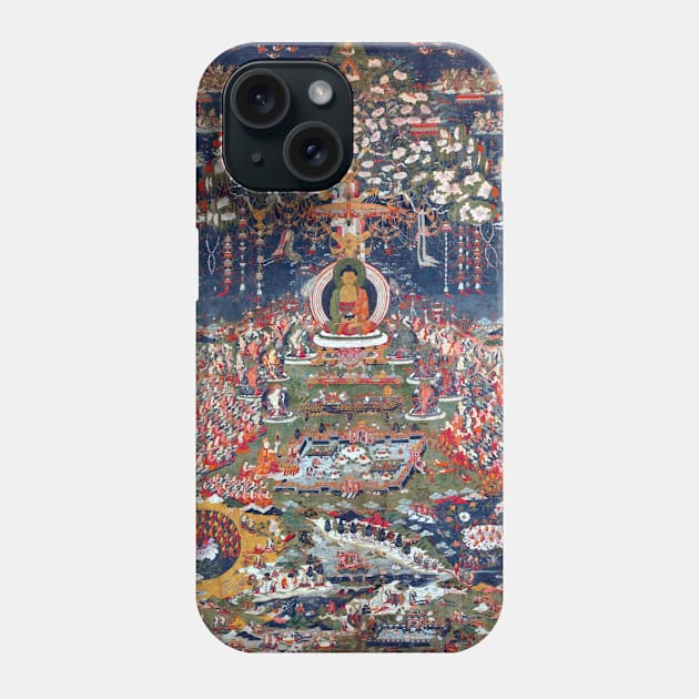 Central Tibet Amitabha, the Buddha of the Western Pure Land (Sukhavati) Phone Case by pdpress