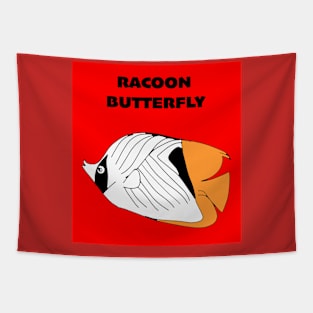 RACOON BUTTERFLY FISH Tapestry