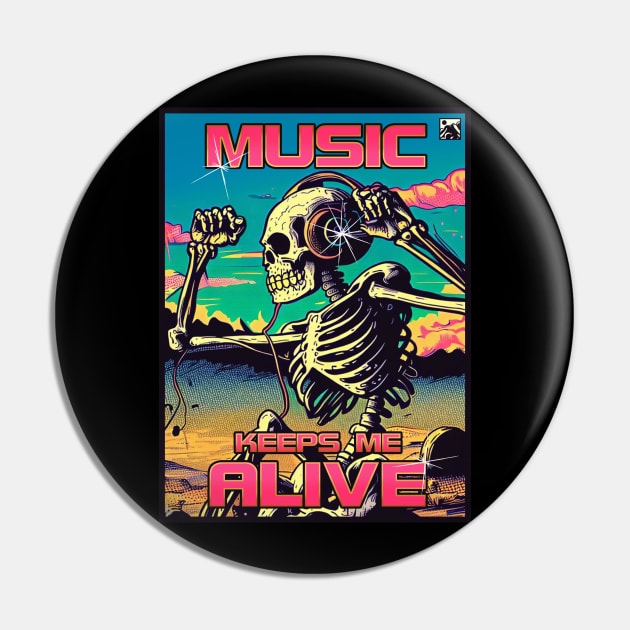 Music Keeps Me Alive Pin by cloudlanddesigns