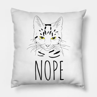 cat nope Pillow