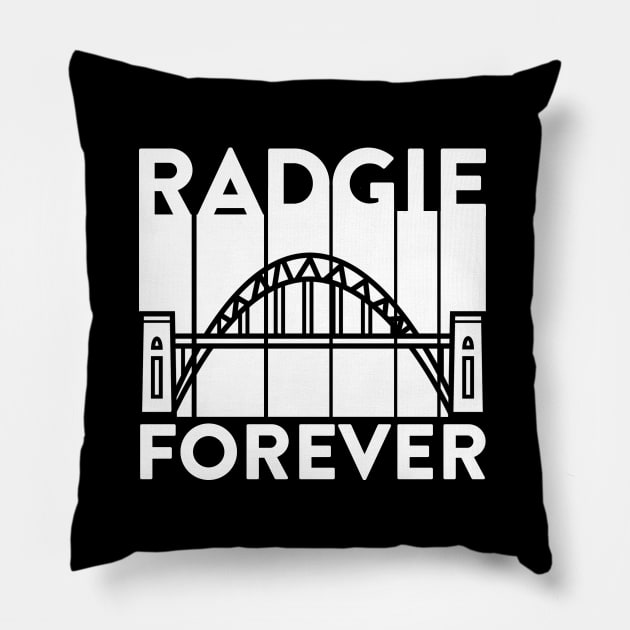 Radgie Forever | Newcastle Geordie Toon Army Pillow by Rixta Tees