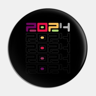 New Year 2024 Typography  Design Pin