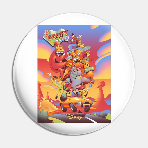 Goofy Movie - Modern Poster Pin by stickerfule