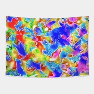 BLUE MODERN COLORFUL TRENDY ABSTRACT Tapestry