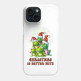 Frogs Enjoying Christmas Phone Case