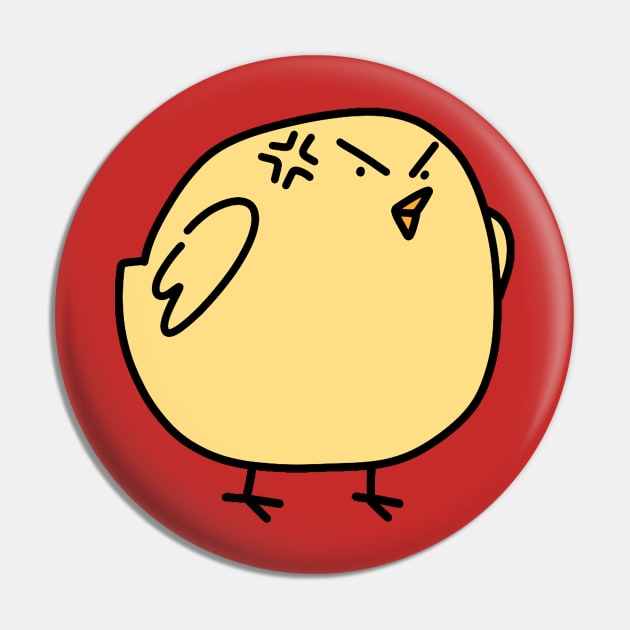 Angry Yellow Bird Pin by saradaboru