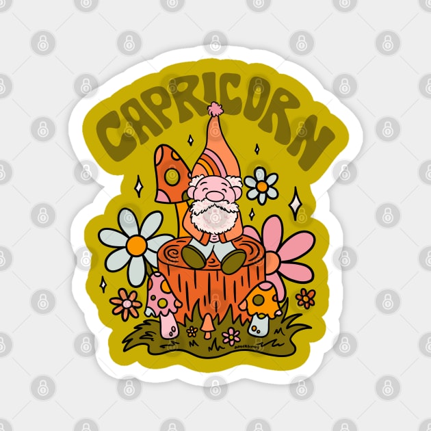 Capricorn Gnome Magnet by Doodle by Meg