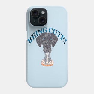 GREAT DANE BEING CUTE Phone Case