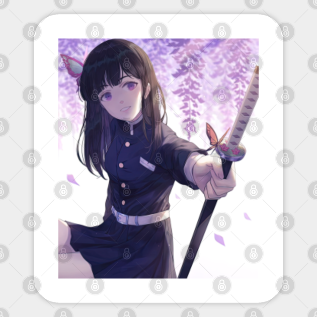 School Girl Swordswoman Kanao Kanao Tsuyuri Demon Slayer Sticker Teepublic Uk