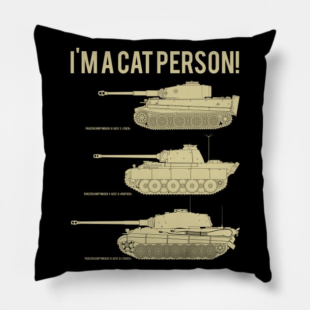 Tanks! im a cat person! Pillow by FAawRay