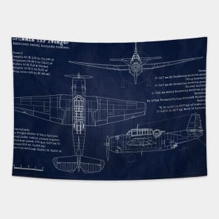 TBF Avenger Blueprint Tapestry