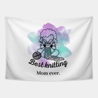 Homage To The Best Knitting Mom Ever Sticker Tapestry