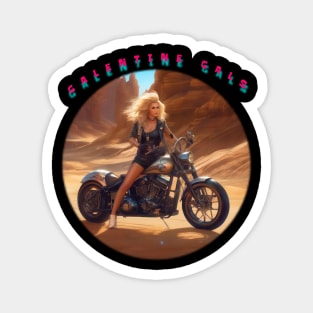 Galentine gal on a motorcycle Magnet