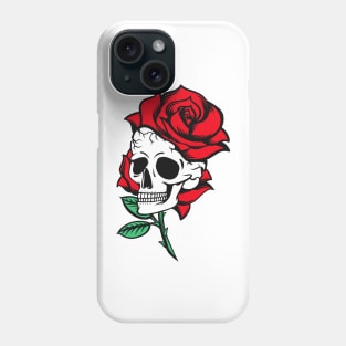 Skull and Rose Phone Case